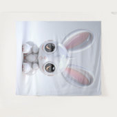 Schattige Bunny Ears Tapestry Wandkleed (Voorkant (horizontaal))