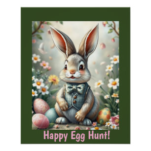 Schattige Bunny Easter Glossy Poster Perfect Poster
