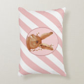 Schattige  Bunny en Stripes Patroon Accent Kussen (Voorkant(Verticaal))