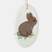 Schattige Bunny in Clover Keramisch Ornament (Rechts)