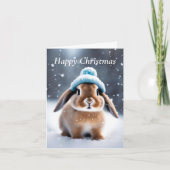 Schattige Bunny in een Bobble Pet EIGEN KUNST Kers Kaart (Voorkant)