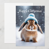 Schattige Bunny in een Bobble Pet EIGEN KUNST Kers Kaart (Voorkant / Achterkant)