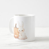 Schattige Bunny & Jack O' Lantern Koffiemok (Voorkant links)