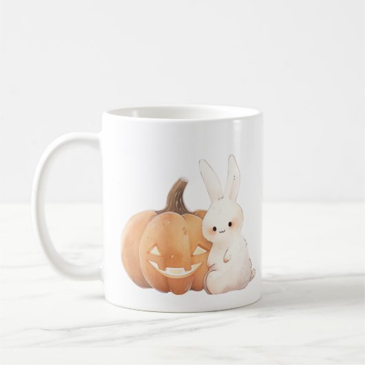 Schattige Bunny & Jack O' Lantern Koffiemok (Links)