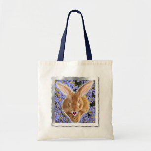 Schattige Bunny omhuld met zoet hart Tote Bag