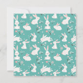 Schattige Bunny Party Pasen Kaart (Achterkant)