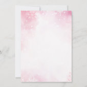 Schattige Bunny Pink Winter Custom Verjaardagsfees Kaart (Achterkant)