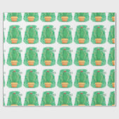schattige Cactus Cadeaupapier (Vlak)