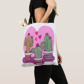 schattige cactus draagtas (Dichtbij)