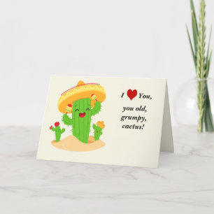 schattige Cactus Feestdagen Kaart
