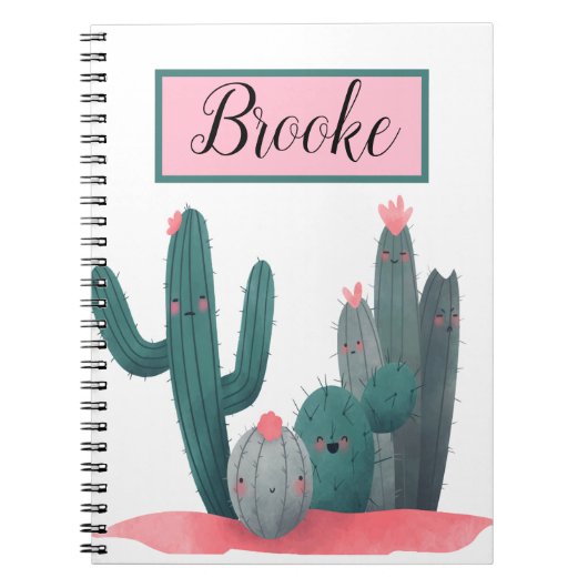 schattige Cactus Notitieboek (Voorkant)