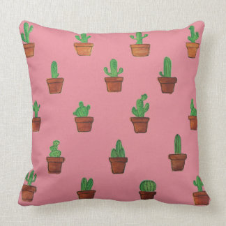 Schattige Cactus op roze decoratieve piloot Kussen