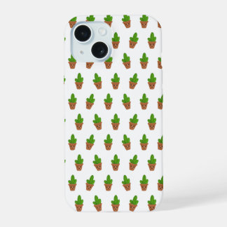 Schattige Cactus Pattern Mobiel Hoesje iPhone 15 Hoesje