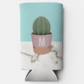 Schattige Cactus Plant Moeder Modern Monogrammed M (Voorkant)