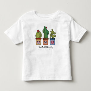 Schattige Cactusfamilie in Waterverf Kinder Shirts