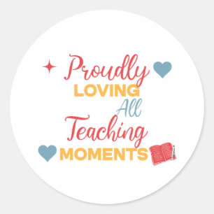 Schattige cadeau voor leerkrachten op de Valentijn Ronde Sticker