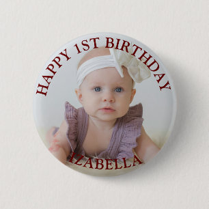 Schattige cadeaus Gefeliciteerd met je 1e verjaard Ronde Button 5,7 Cm