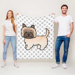 Schattige Cairn Terrier Cartoon Hond Fleece Deken