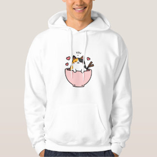 Schattige Calico Anime Vector Kunst Hoodie