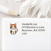Schattige Calico Cat Label (Insitu)