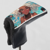 Schattige Calm Summer Beach Zwemanime Meisje Golfheadcover (3/4 voorkant)