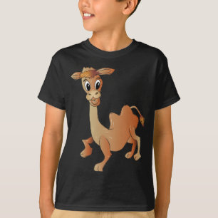 Schattige Camel Cartoon Karakter T-shirt