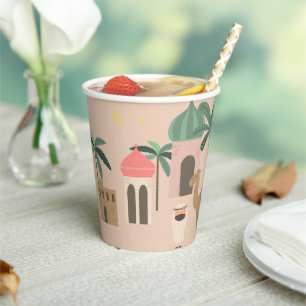 Schattige Camel Pattern Baby shower Papier beker