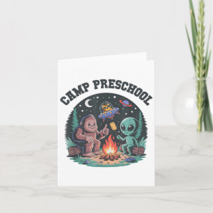 Schattige Camp Out Preschool Tiny Bigfoot Camping  Kaart