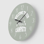 schattige camper welkomstwoord grote klok (Hoek)