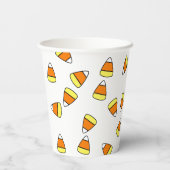 Schattige Candy Corn Pattern Halloween Party Paper Papieren Bekers (Achterkant)