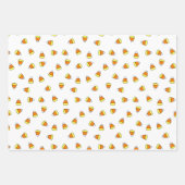 Schattige Candy Corn Pattern Trio Wrapping Papierv Inpakpapier Vel (Voorkant)