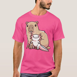 Schattige Capybara Axolotl T-shirt