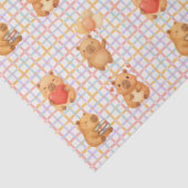 Schattige Capybara Baby Shower Tissuepapier (Detail)