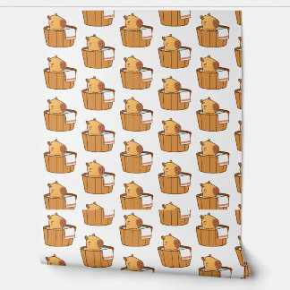 Schattige Capybara behang – esthetische Baby Capyb