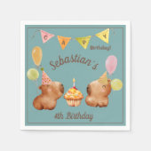 Schattige Capybara Celebration Servet (Voorkant)