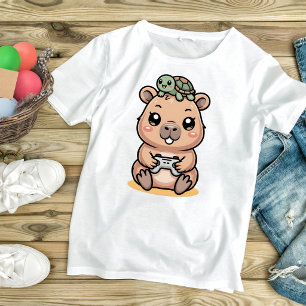 Schattige Capybara Gamer Anime Schildpad Kawaii Ga T-shirt