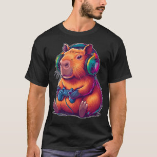 Schattige Capybara Grappige Gamer Capybara Videoga T-shirt