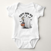 Schattige Capybara Halloween Grappig Capy-Boo-Ra Romper (Voorkant)