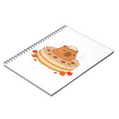 Schattige Capybara Herfst Onsen Esdoornblad Notiti Notitieboek (Linkerzijde)
