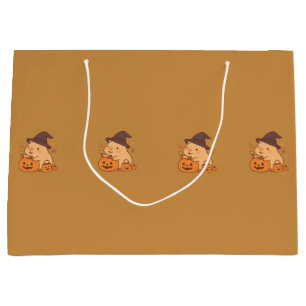 Schattige Capybara met Pompoen Geschenkzak Groot Cadeauzakje