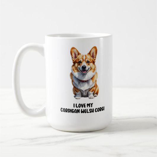 Schattige Cardigan Welsh Corgi Design Koffiemok (Links)