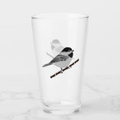Schattige Carolina Chickadee Cartoon Glas (Achterkant)