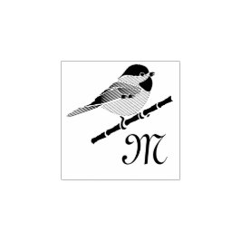 Schattige Carolina Chickadee Cartoon Rubberstempel
