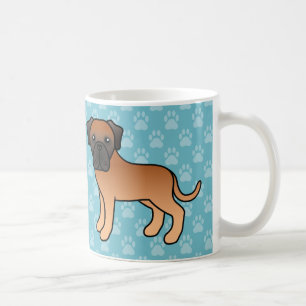 Schattige Cartoon Abrikoos Oud-Engelse Mastiff Hon Koffiemok
