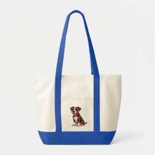 Schattige Cartoon Amerikaanse Pit Bull Hond  Tote Bag