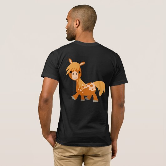 Schattige Cartoon Appaloosa Pony T-shirt (achterka (Achterkant volledig)