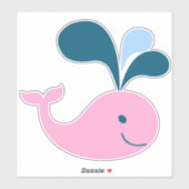 Schattige Cartoon Baby Whale Sticker (Vel)