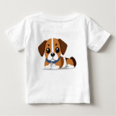 Schattige Cartoon Beagle Puppy Liggend (Achterkant)