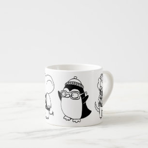 Schattige Cartoon Beestjes voor Kinderen Espresso Kop