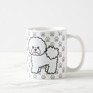 Schattige Cartoon Bichon Frise Honden En Grijze Ho Koffiemok